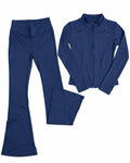 Conjunto Chaqueta Calza Flare Azul marino