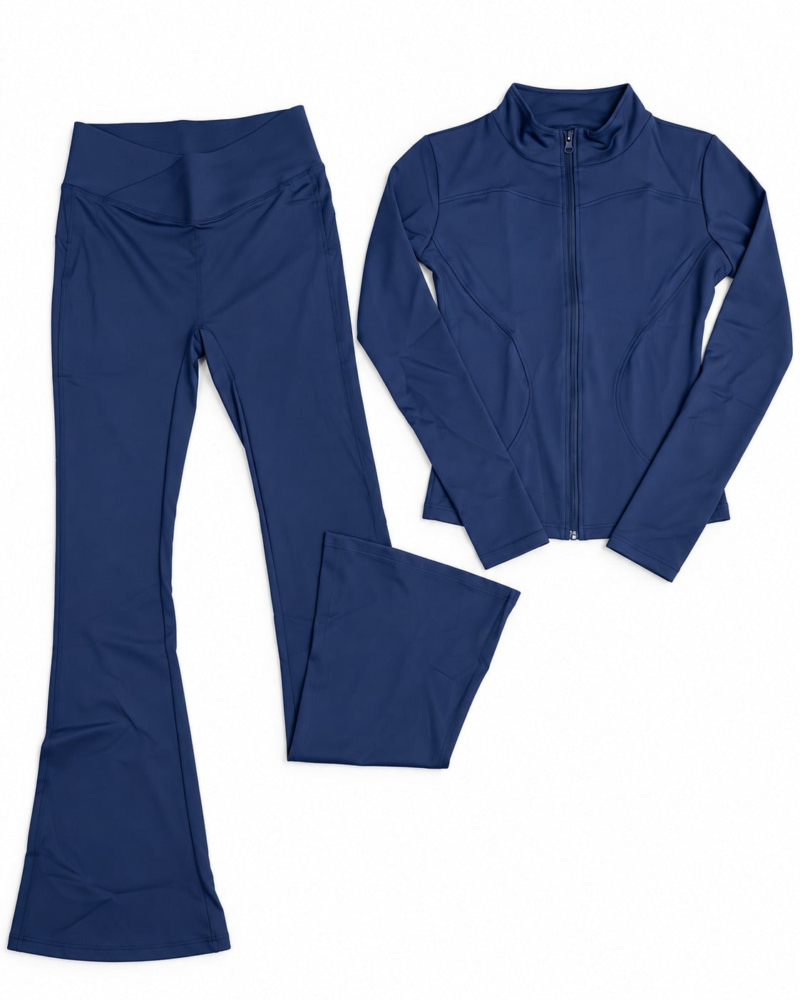 Conjunto Chaqueta Calza Flare Azul marino