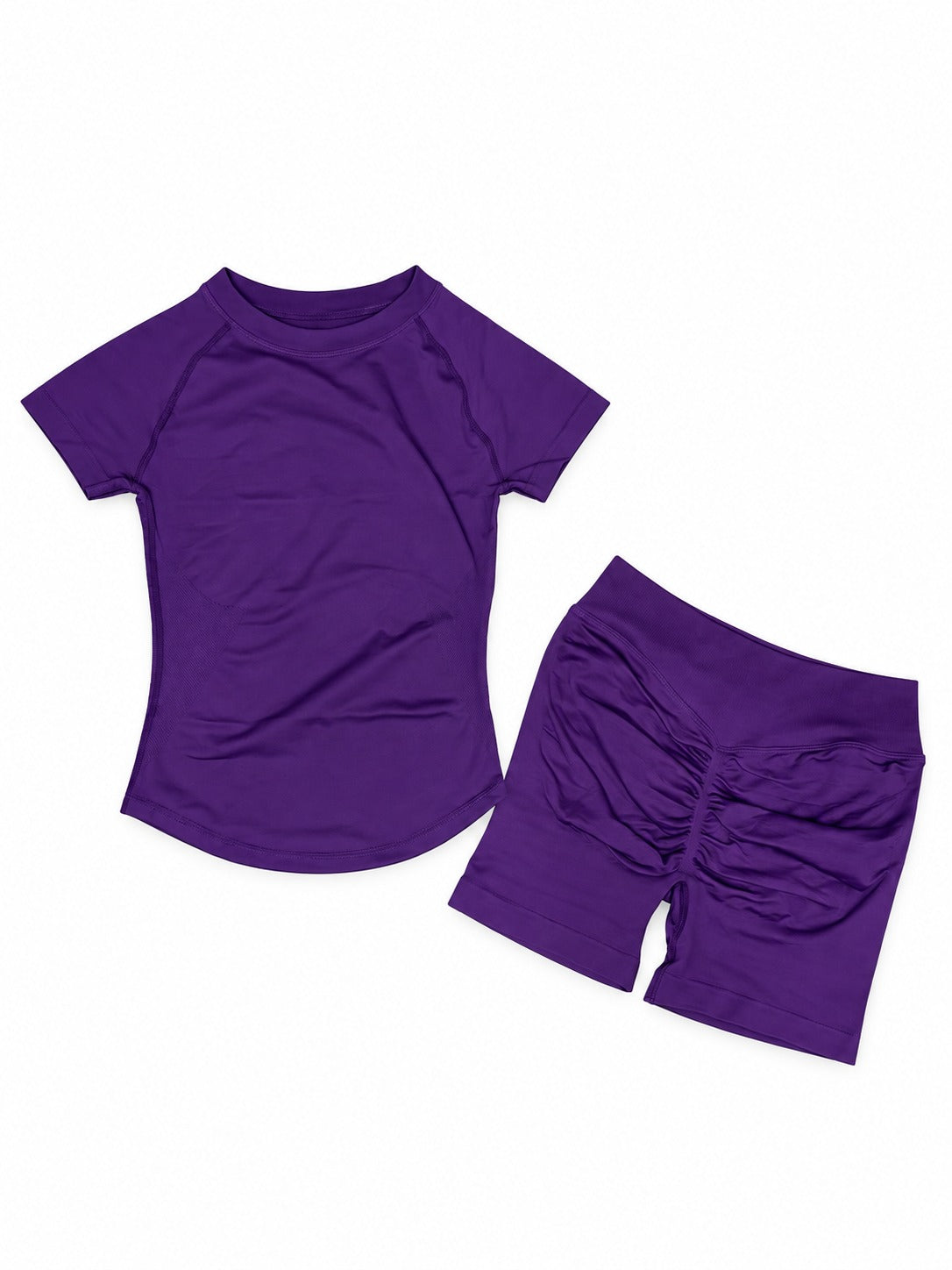 Conjunto Polera Short Morado oscuro